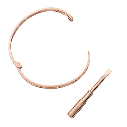 [Saipan]CLASSIC 6.1MM LOVE SINGLE-SCREW CLOSURE BANGLE - 10-DIAMOND