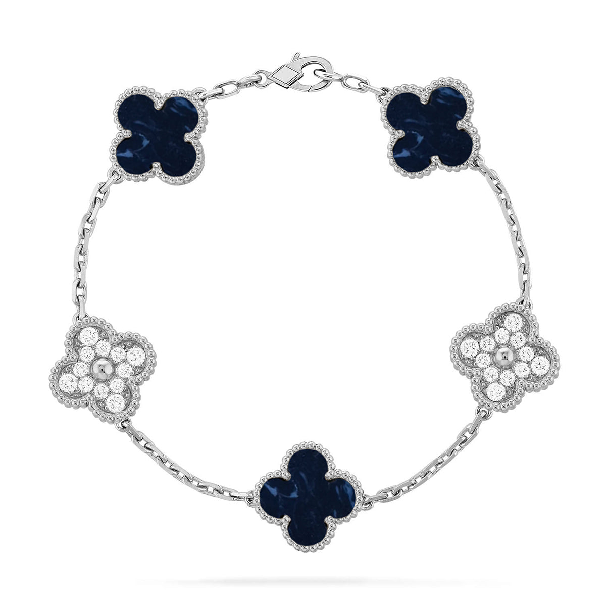 [Saipan]LUCKY CLOVER 5-MOTIF BRACELET - PIETERSITE COLLECTION