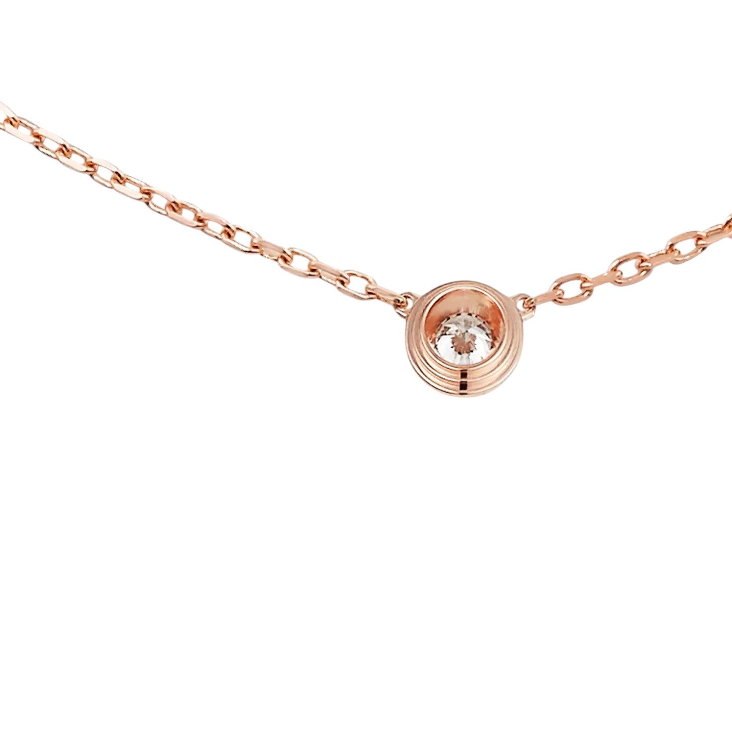 [Saipan]LOVE SCREW PENDANT SINGLE DIAMOND NECKLACE