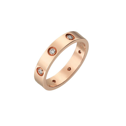 [Saipan]LOVE 4MM 8 DIAMONDS RING