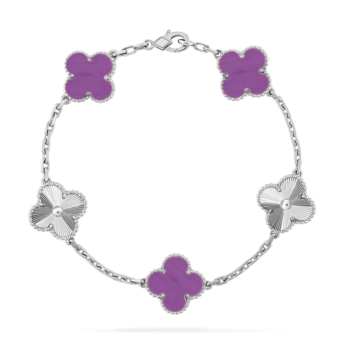[Saipan]LUCKY CLOVER 5-MOTIF BRACELET - VIOLET COLLECTION