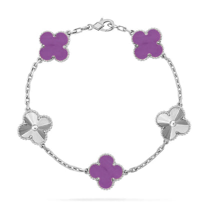 [Saipan]LUCKY CLOVER 5-MOTIF BRACELET - VIOLET COLLECTION