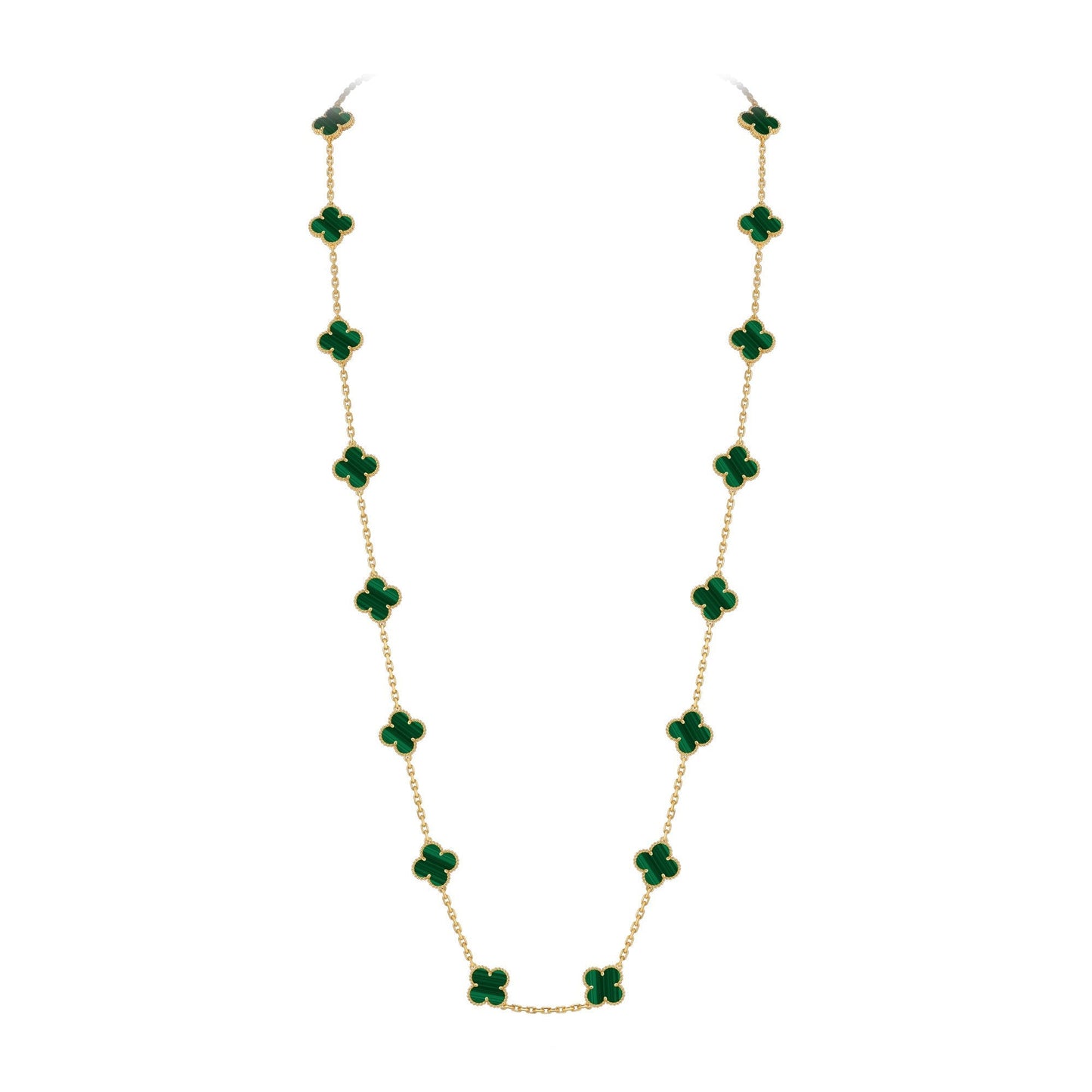 [Saipan]CLASSIC 20-MOTIF LUCKY CLOVER LONG NECKLACE GOLD COLLECTION