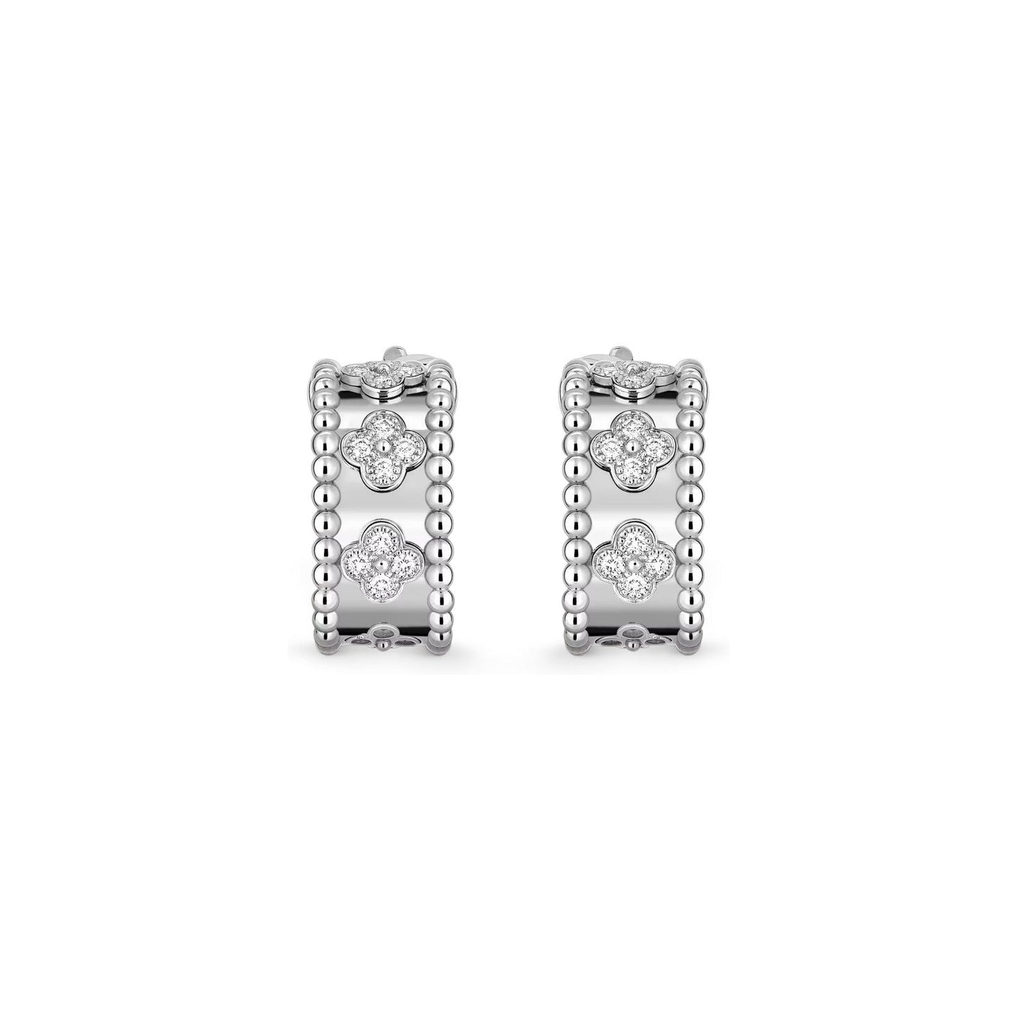 [Saipan]KALEIDOSCOPE CLOVER HOOP EARRINGS