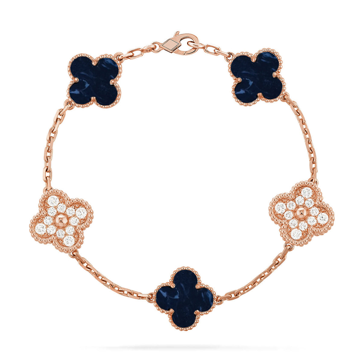 [Saipan]LUCKY CLOVER 5-MOTIF BRACELET - PIETERSITE COLLECTION