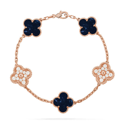 [Saipan]LUCKY CLOVER 5-MOTIF BRACELET - PIETERSITE COLLECTION