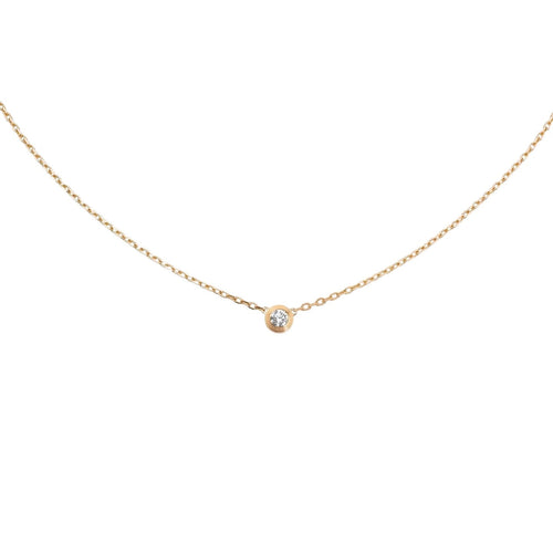 [Saipan]LOVE SCREW PENDANT SINGLE DIAMOND NECKLACE