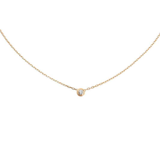 [Saipan]LOVE SCREW PENDANT SINGLE DIAMOND NECKLACE