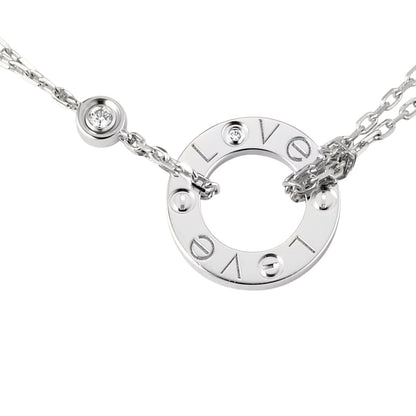 [Saipan]LOVE CIRCULAR PENDANT 2-DIAMOND NECKLACE