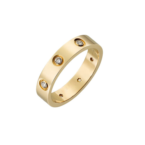[Saipan]LOVE 4MM 8 DIAMONDS RING