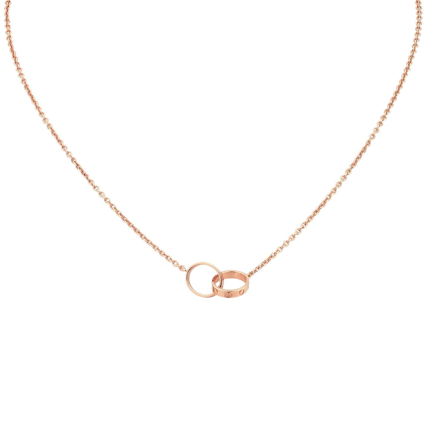[Saipan]LOVE DOUBLE-RING PENDANT NECKLACE