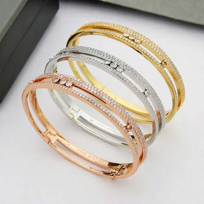[Saipan]MOVE ROMANE PAVÉ DIAMOND BANGLE BRACELET