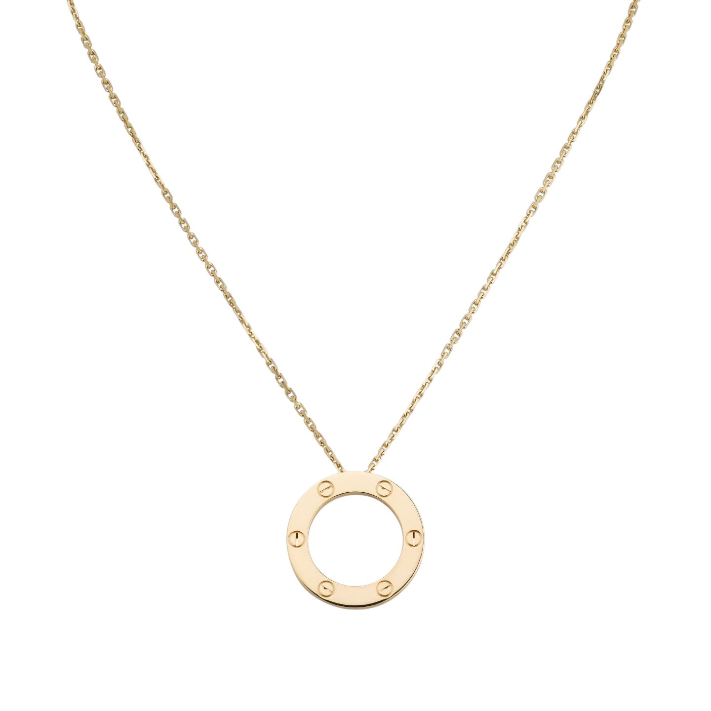 [Saipan]LOVE LARGE CIRCULAR PENDANT NECKLACE
