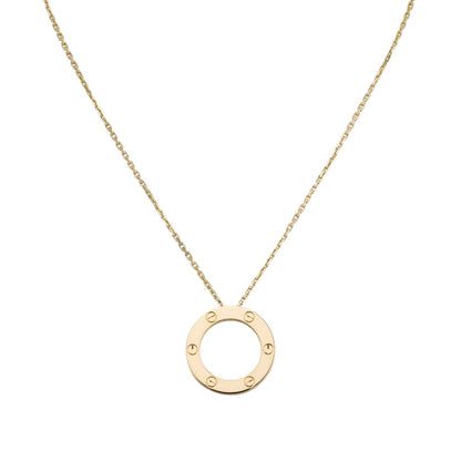 [Saipan]LOVE LARGE CIRCULAR PENDANT NECKLACE