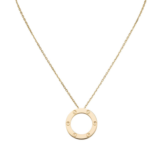 [Saipan]LOVE LARGE CIRCULAR PENDANT NECKLACE