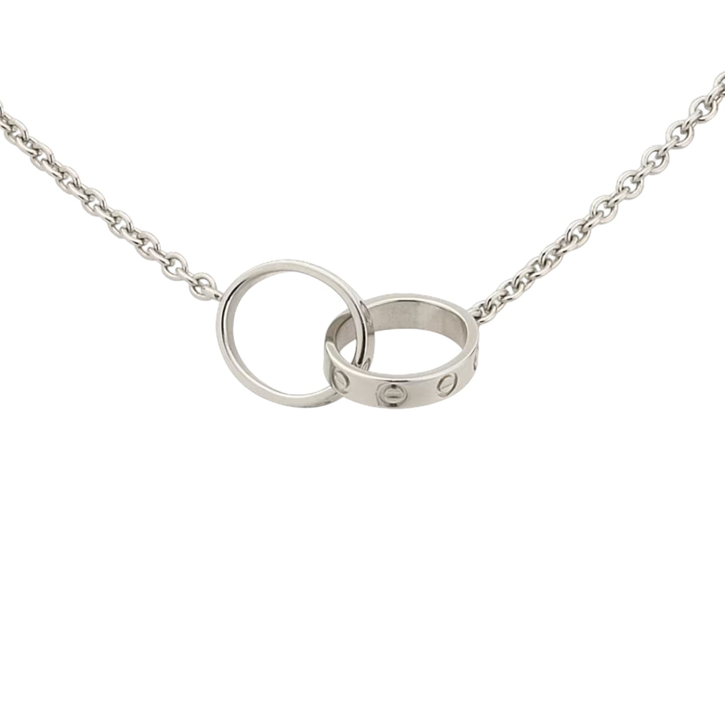 [Saipan]LOVE DOUBLE-RING PENDANT NECKLACE