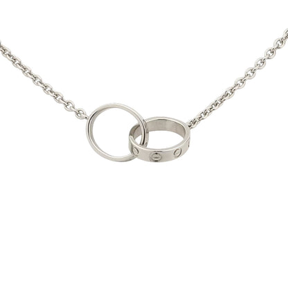 [Saipan]LOVE DOUBLE-RING PENDANT NECKLACE