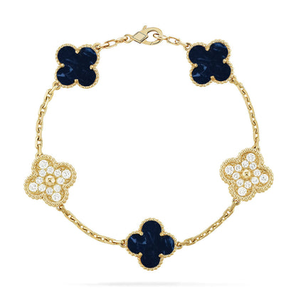 [Saipan]LUCKY CLOVER 5-MOTIF BRACELET - PIETERSITE COLLECTION