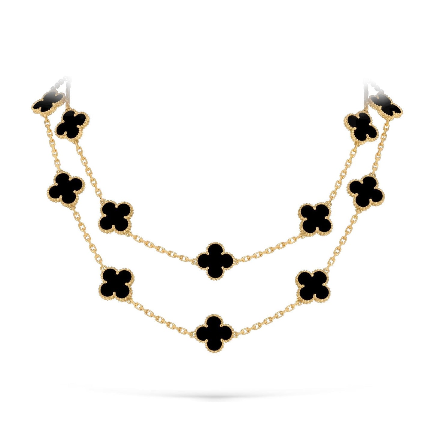[Saipan]CLASSIC 20-MOTIF LUCKY CLOVER LONG NECKLACE GOLD COLLECTION