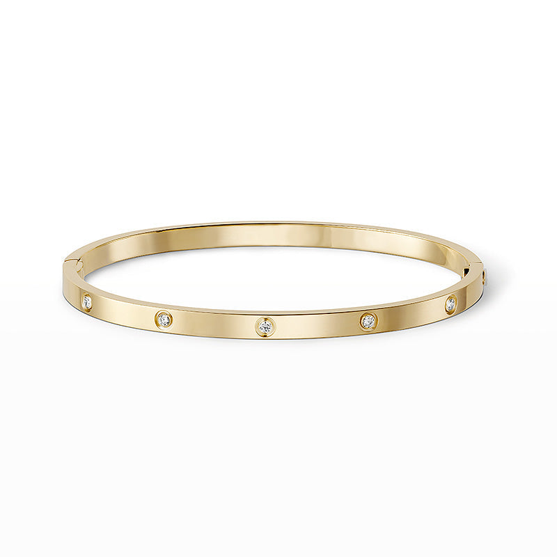 [Saipan]LOVE 3.65MM SMALL MODEL BANGLE - 10-DIAMOND