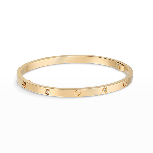 [Saipan]LOVE 3.65MM SMALL MODEL BANGLE - 6-DIAMOND