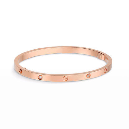 [Saipan]LOVE 3.65MM SMALL MODEL BANGLE - 6-DIAMOND