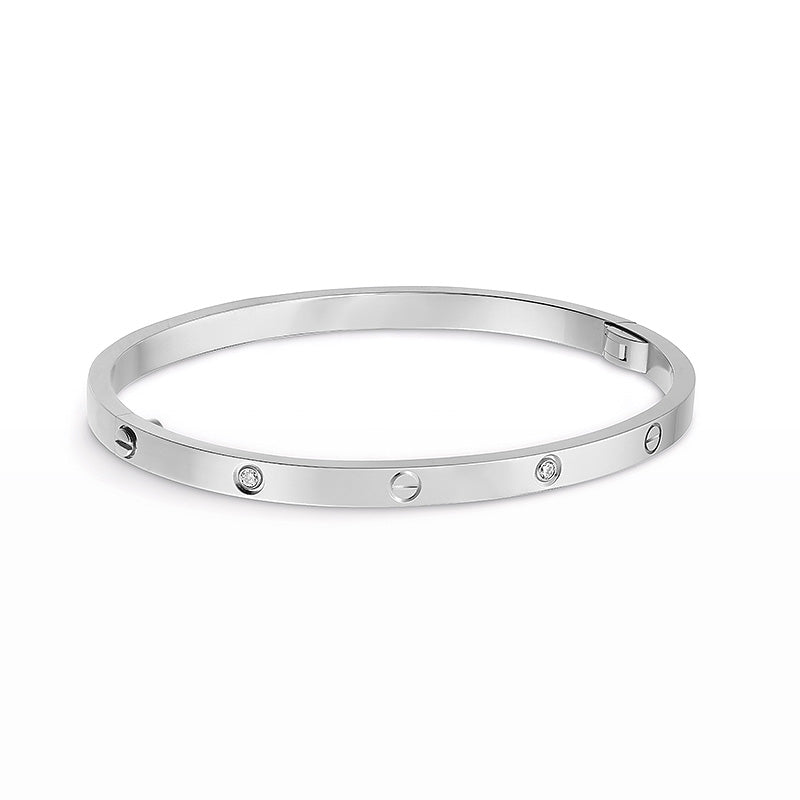 [Saipan]LOVE 3.65MM SMALL MODEL BANGLE - 6-DIAMOND