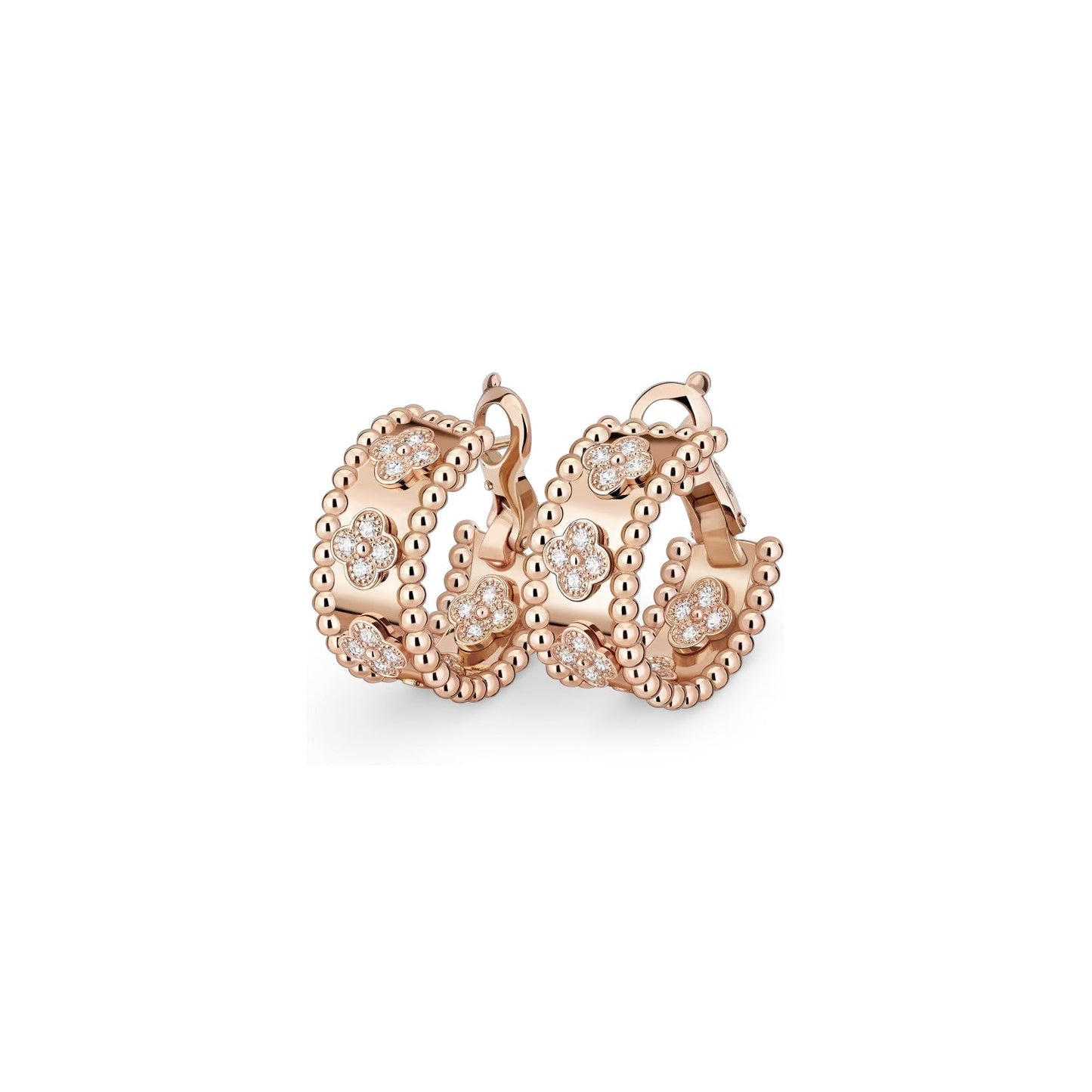 [Saipan]KALEIDOSCOPE CLOVER HOOP EARRINGS