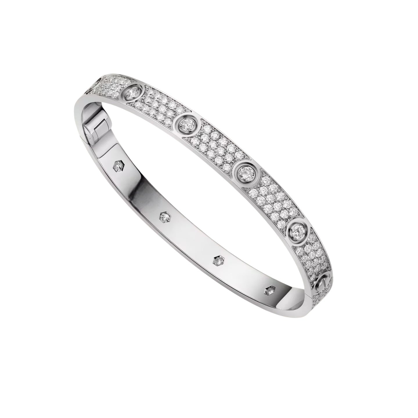 [Saipan]CLASSIC 6.1MM LOVE BANGLE - 10-DIAMOND FULL PAVÉ