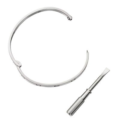 [Saipan]CLASSIC 6.1MM LOVE SINGLE-SCREW CLOSURE BANGLE - 4-DIAMOND