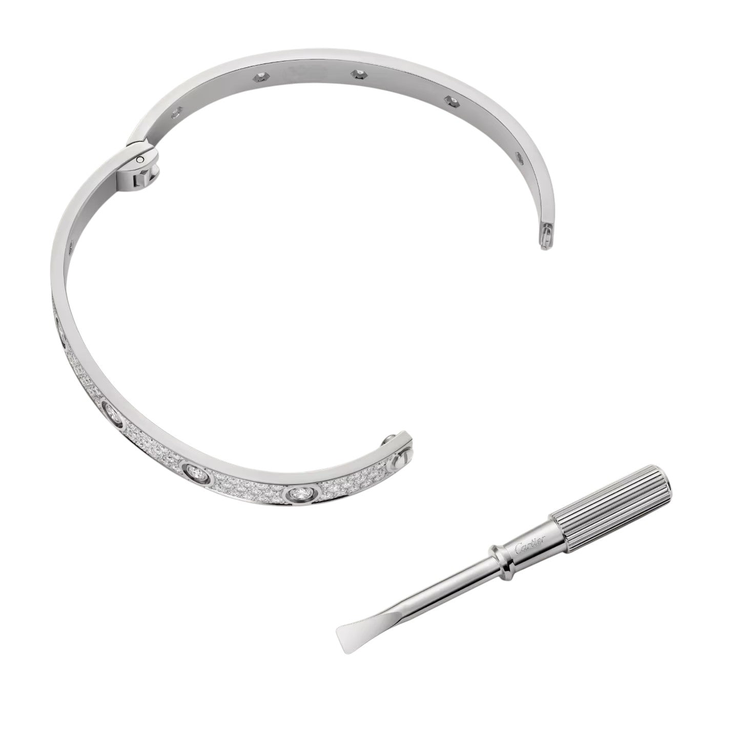 [Saipan]CLASSIC 6.1MM LOVE BANGLE - 10-DIAMOND FULL PAVÉ