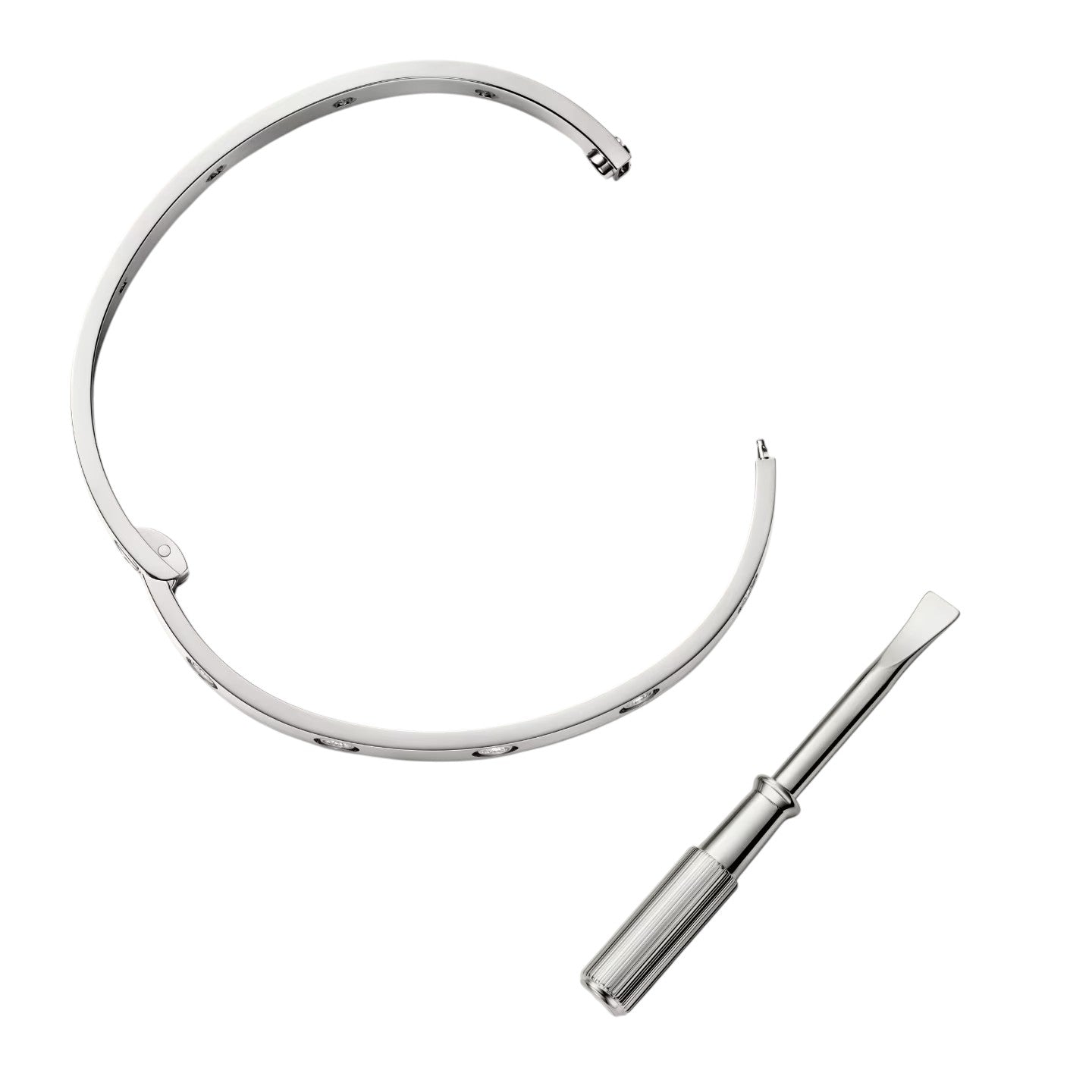 [Saipan]CLASSIC 6.1MM LOVE SINGLE-SCREW CLOSURE BANGLE - 10-DIAMOND