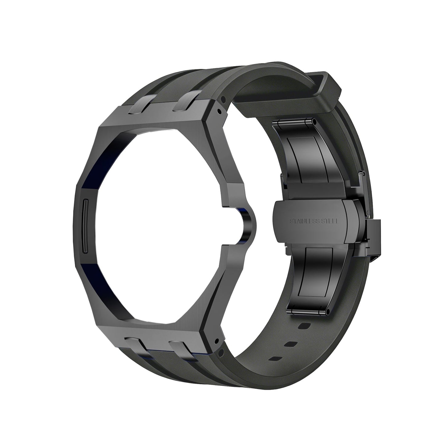 [Saipan]OAK POP BLACK STEEL CASE & SILICONE STRAP