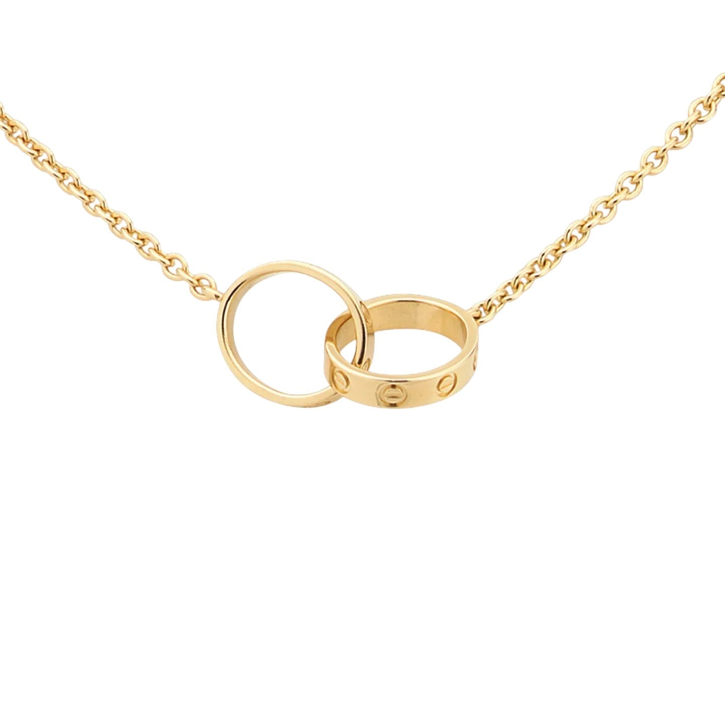 [Saipan]LOVE DOUBLE-RING PENDANT NECKLACE