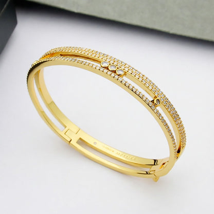 [Saipan]MOVE ROMANE PAVÉ DIAMOND BANGLE BRACELET