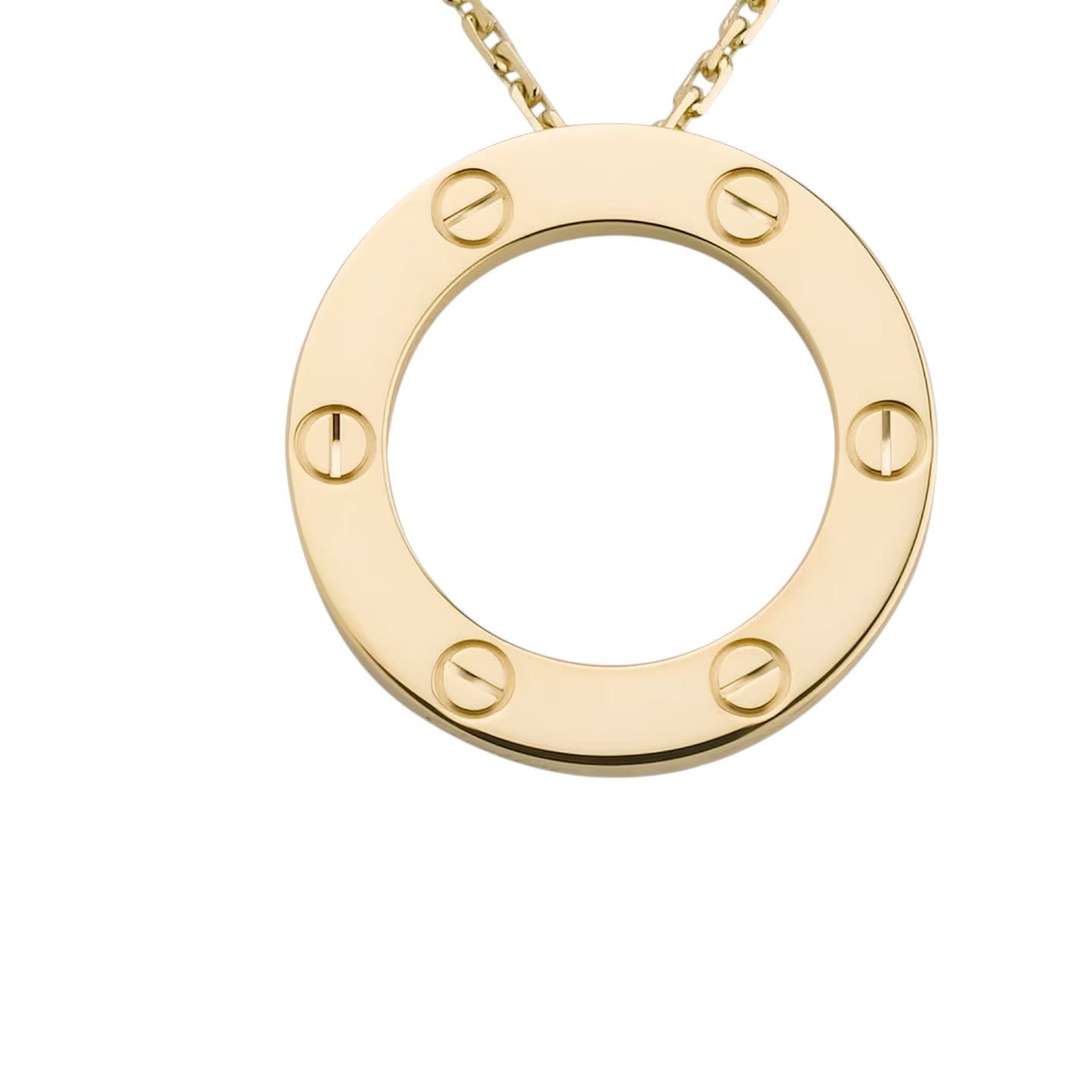 [Saipan]LOVE LARGE CIRCULAR PENDANT NECKLACE