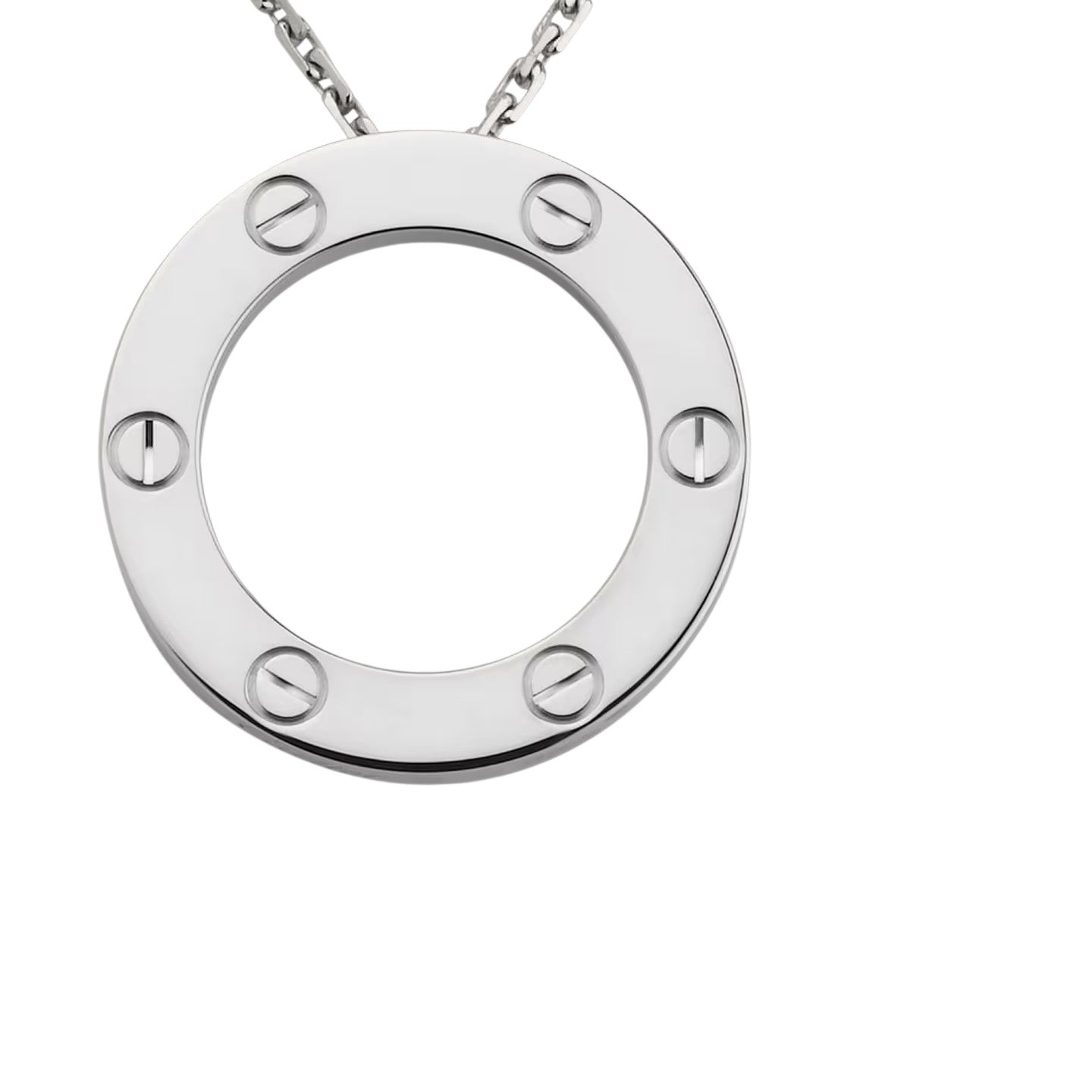[Saipan]LOVE LARGE CIRCULAR PENDANT NECKLACE