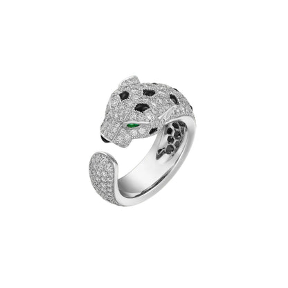 [Saipan]PANTHÈRE DE DIAMOND HALF-PAVÉ MEDIUM RING