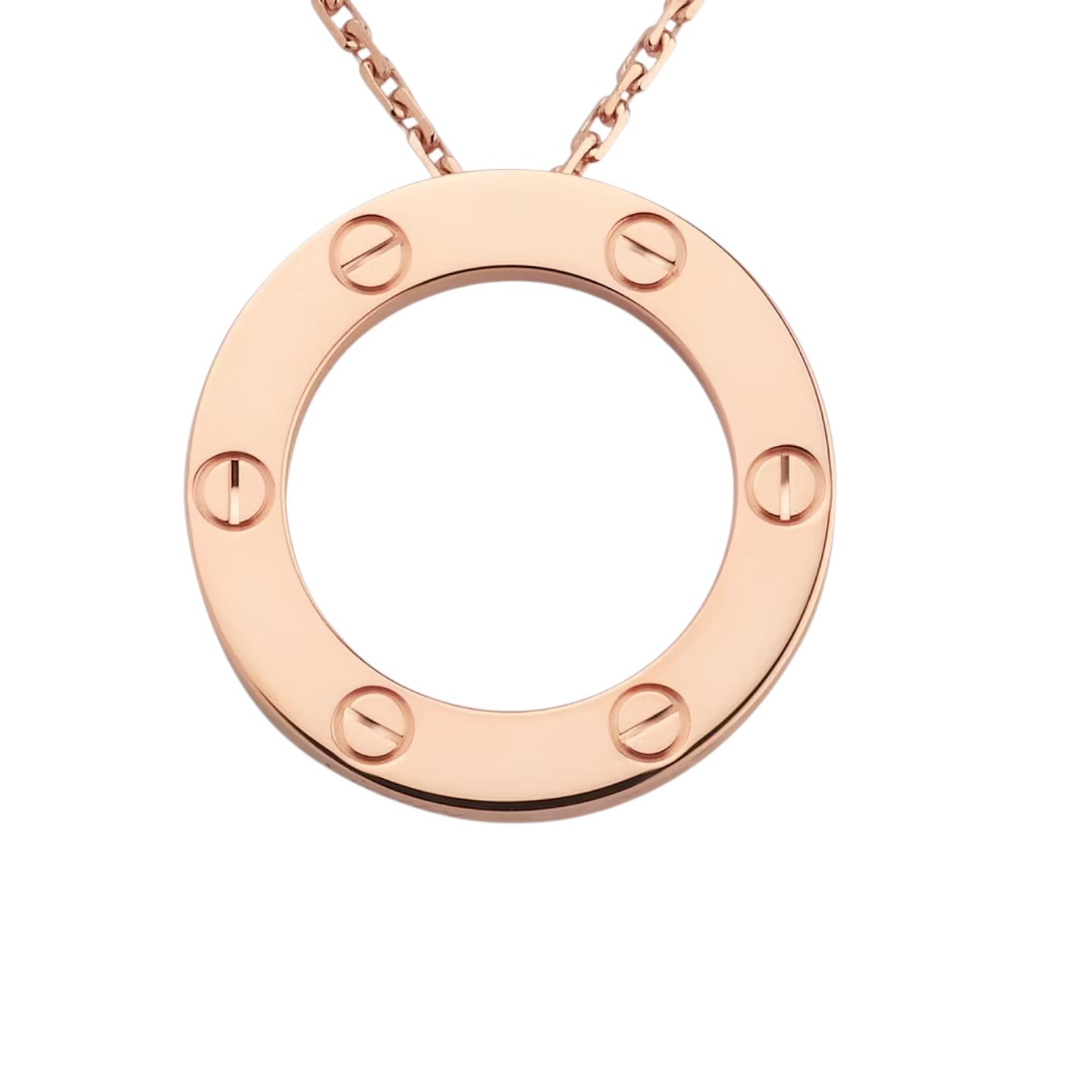 [Saipan]LOVE LARGE CIRCULAR PENDANT NECKLACE