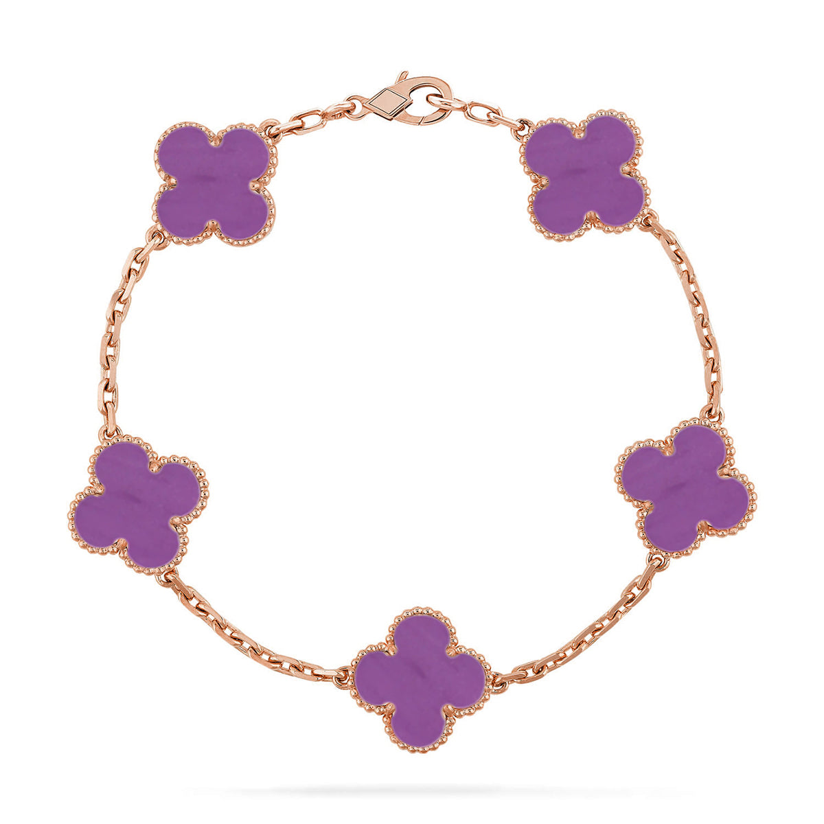 [Saipan]LUCKY CLOVER 5-MOTIF BRACELET - VIOLET COLLECTION