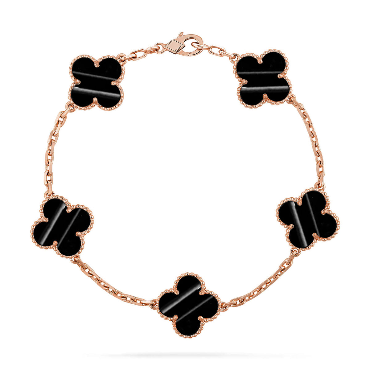 [Saipan]LUCKY CLOVER 5-MOTIF BRACELET - PULSE STONE COLLECTION