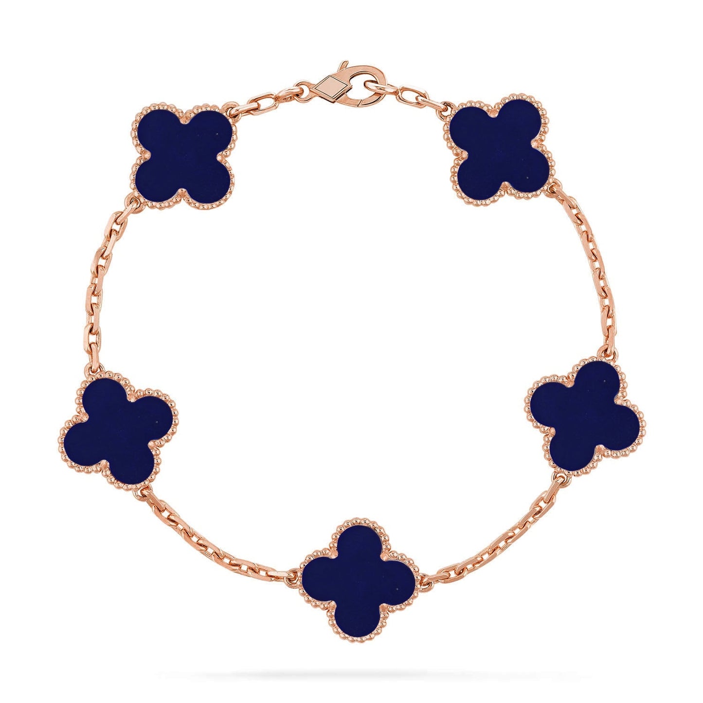 [Saipan]LUCKY CLOVER 5-MOTIF BRACELET - LAPIS LAZULI COLLECTION