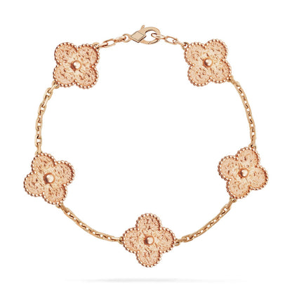 [Saipan]LUCKY CLOVER 5-MOTIF BRACELET - BRONZING