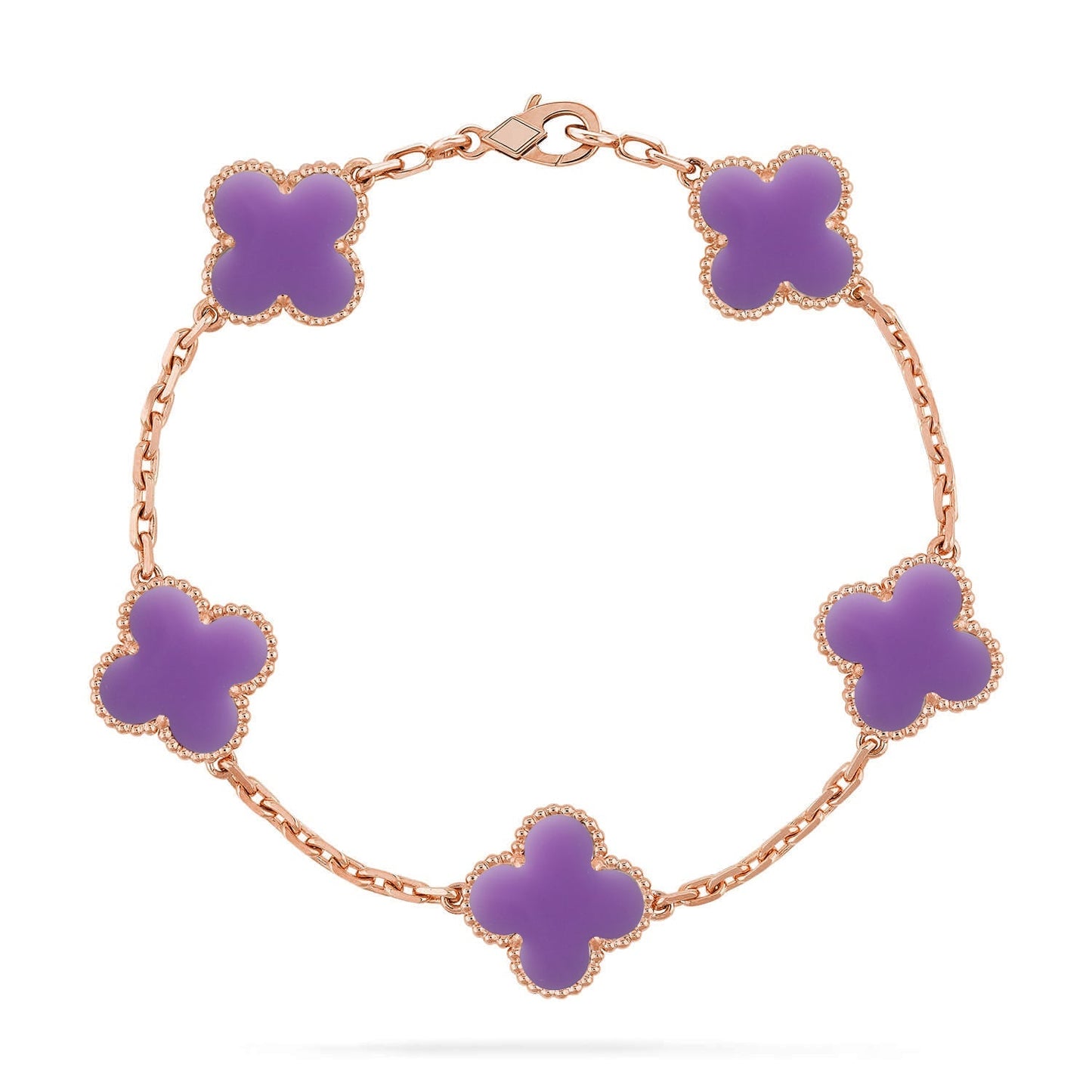 [Saipan]LUCKY CLOVER 5-MOTIF BRACELET - LAVENDER COLLECTION