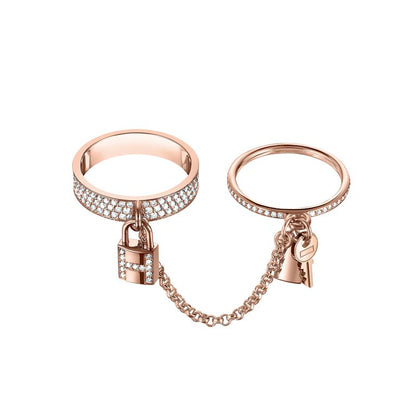 [Saipan]HM KELLY CLOCHETTE DOUBLE RING IN  WITH DIAMONDS