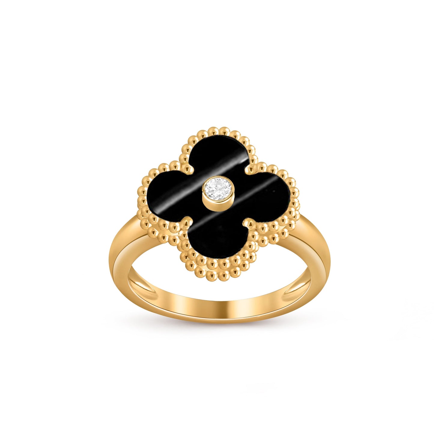 [Saipan]LUCKY CLOVER DIAMOND-ACCENT GOLD RING COLLECTION