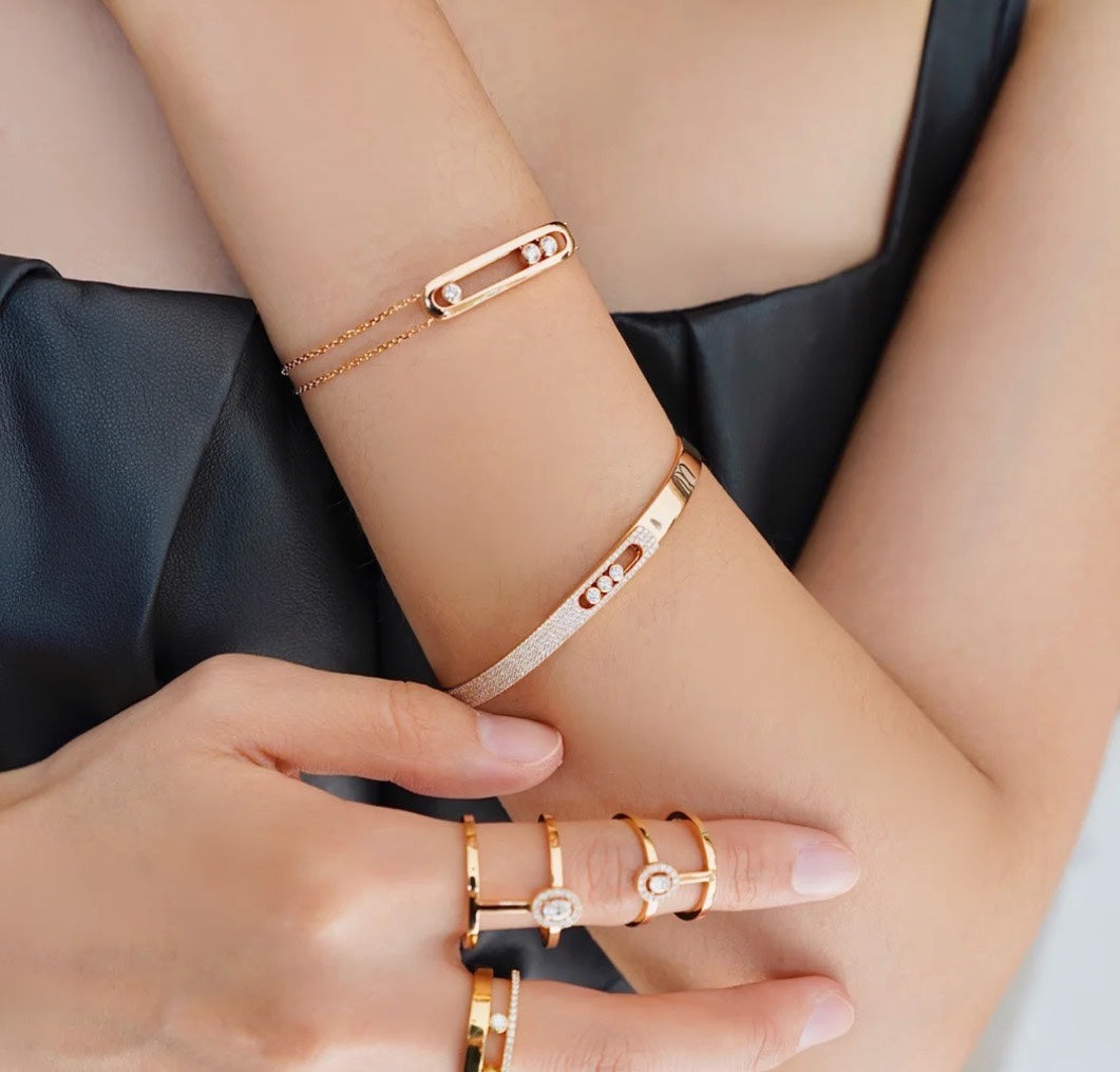 [Saipan]MOVE NOA PAVÉ DIAMOND BANGLE BRACELET