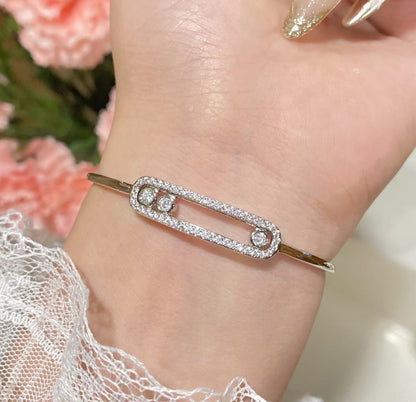 [Saipan]MOVE PAVÉ DIAMOND BANGLE BRACELET M