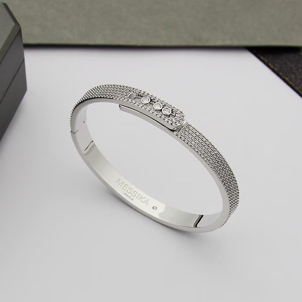 [Saipan]MOVE NOA FULL-PAVÉ DIAMOND BANGLE BRACELET