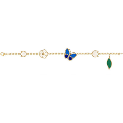 [Saipan]SPRING ENCHANTMENT BUTTERFLY & FLORAL CHARM BRACELET